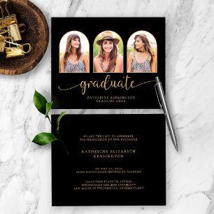 Budget Schwarz Gold Arch 3 Foto Abschluss