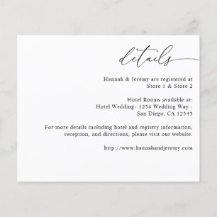 Budget Schwarz-Weiß- Moderne Kalligrafie 3 Details Flyer