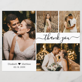 Budget Script Foto Collage Wedding Danke Karte
