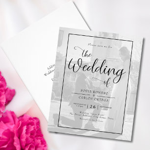 Budget Script Foto Hochzeit Einladung Flyer