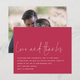 Budget Script Liebe Dank Foto Wedding Magenta