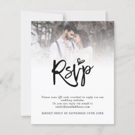 Budget Script QR Code Foto Hochzeit RSVP Enclosure