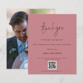 Budget Script QR Code Hochzeit Foto Pink Dank