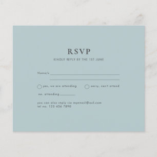 BUDGET Sea Glass Schiefergrün Monochromes Hochzeit Flyer