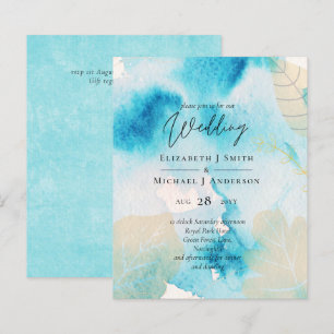 BUDGET Sea Glass Shades Watercolor Wedding