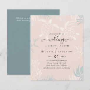 BUDGET Sea Turtles BEACH Wedding Coral Aquamarin