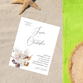 Budget Seashells & White Floral Wedding 2 Flyer