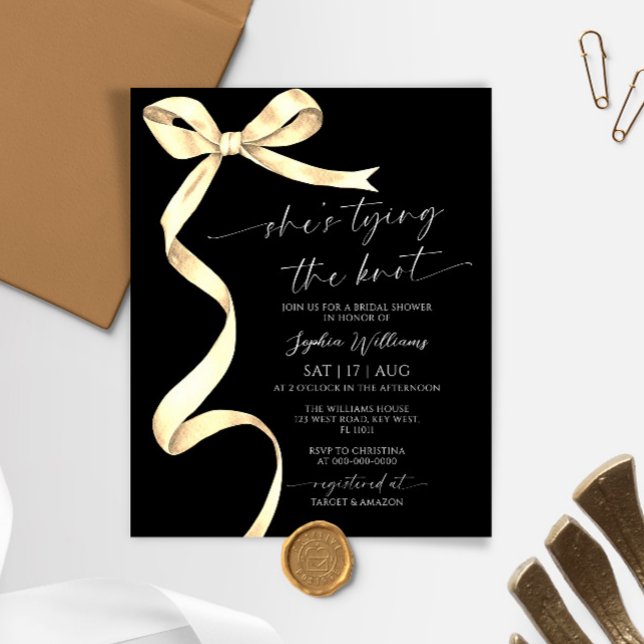 Budget Sie bindet das Brautparty des Knot-Gold-Bow (Von Creator hochgeladen)