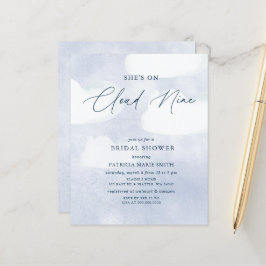 Budget Sie ist auf Cloud Nine Brautparty Einladung