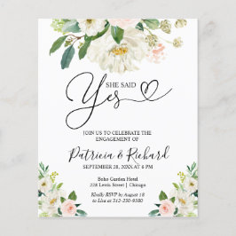 Budget Sie sagte ja Engagement Partei Einladung