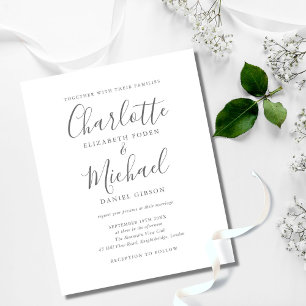Budget Signature Schrift Hochzeitseinladung