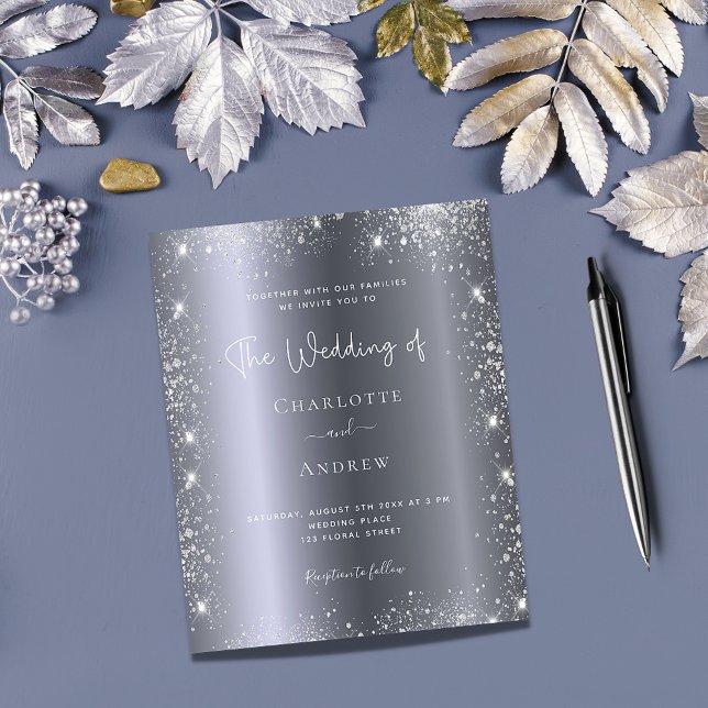 Budget silber Glitzer Metall Hochzeit (Von Creator hochgeladen)