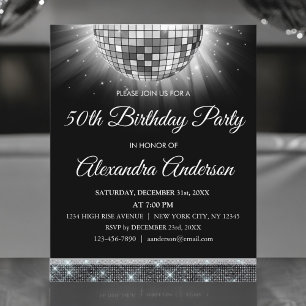 Budget Silver 50. Geburtstag Silver Disco Ball