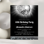 Budget Silver 60. Geburtstagsparty 70's Disco Ball Flyer<br><div class="desc">Lassen Sie sich mit unserer 60. Geburtstagsparty 70's Disco Ball-Einladung in der Nacht verzaubern! Diese Einladung ist der Inbegriff von Eleganz und Nostalgie, perfekt zum Feiern eines Meilensteins 60. Geburtstag mit einer Touch von "70er Flair. Das schimmernde silberne Design strahlt Eleganz aus und Set die Bühne für ein glamouröses Ereignis....</div>