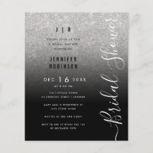 Budget Silver Glitzer Brautparty Black