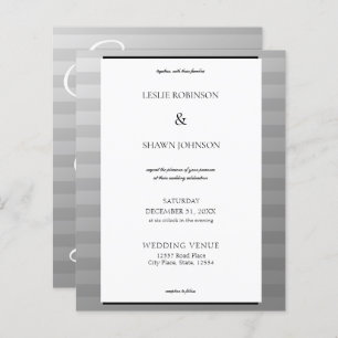 Budget Silver & Gray Stripes Wedding