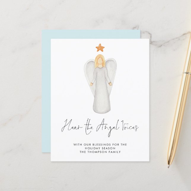 Budget Simple Angel Star Kriday Card (Vorderseite/Rückseite Beispiel)