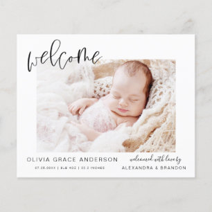 Budget Simple Baby Announction Foto Collage Flye Flyer