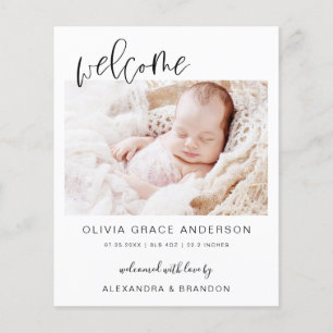 Budget Simple Baby Announction Foto Collage Flye Flyer
