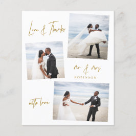 Budget Simple Collage Wedding Danke Flyer