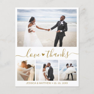 Budget Simple Collage Wedding Danke Flyer