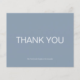 Budget Simple Dusty Blue Landcape Carte de remerci