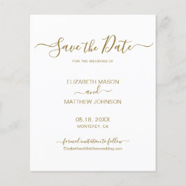 Budget Simple Elegant Script Save the Date Flyer