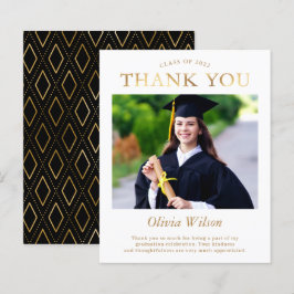 Budget Simple Gold Foto Abschluss Vielen Dank