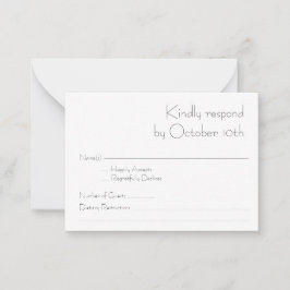 Budget Simple Modern Typografy Schwarz-weiß UAWG Mitteilungskarte
