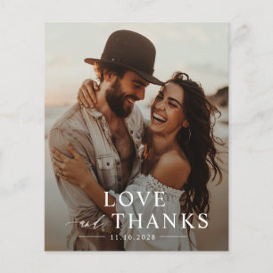 Budget Simple moderne Mariage photo Carte de remer