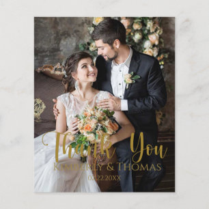 Budget Simple Script Wedding Dankeschön Cards Flye Flyer