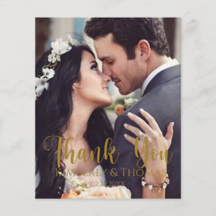 Budget Simple Script Wedding Dankeschön Cards Flye Flyer