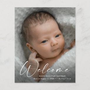 Budget-Skript Willkommen Baby Foto Danke