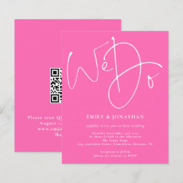 Budget Skript wir tun Hot Pink Hochzeit Einladung