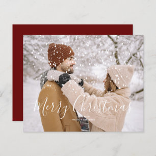 BUDGET Snow Overlay Foto Weihnachtskarte