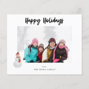Budget Snowman Happy Holidays Foto Flyer