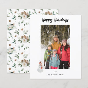 Budget Snowman Happy Holidays Foto Vertikal