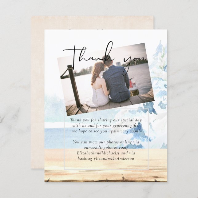 BUDGET Snowy Mountains Winter Lake Trees (Vorne/Hinten)