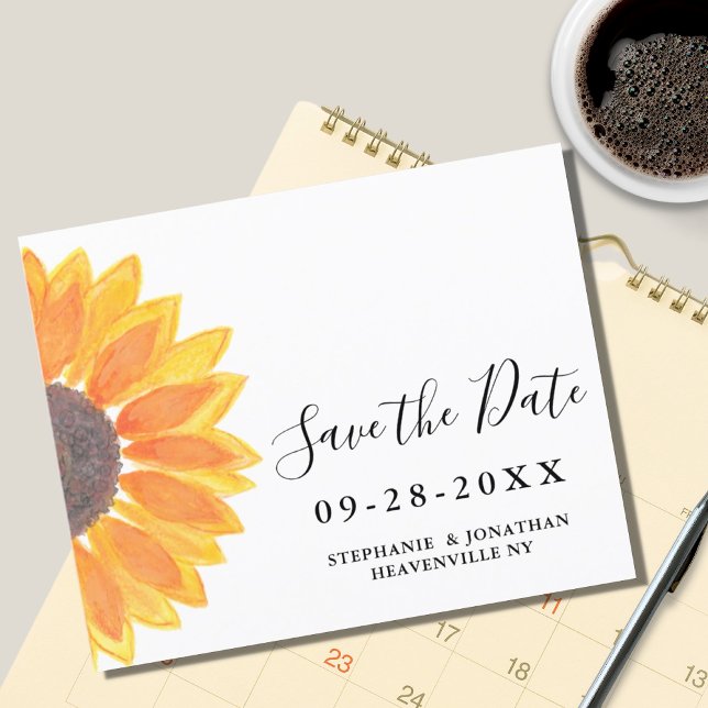 Budget Sonnenblumen Hochzeit Speichern Sie die Dat (Von Creator hochgeladen)