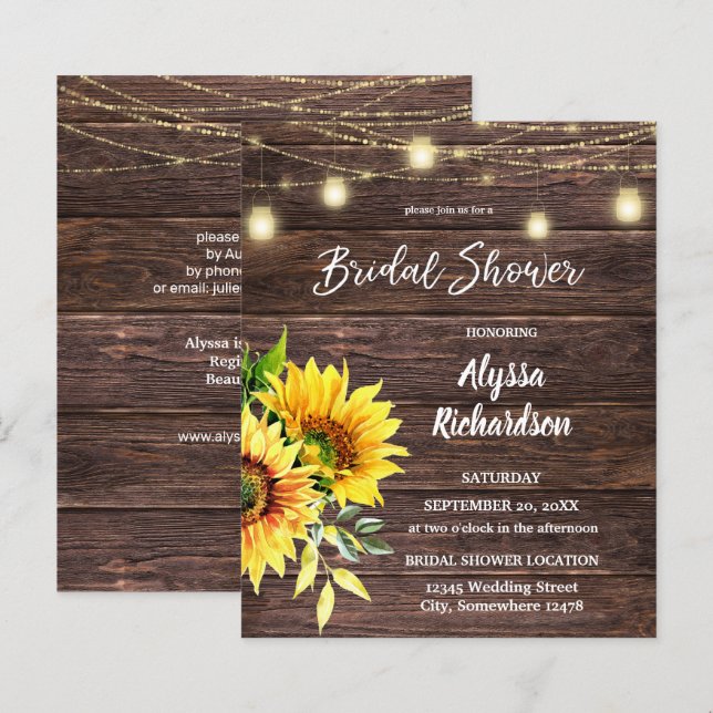 Budget Sonnenblumen, Holz & Streichelleuchten Brid (Vorne/Hinten)