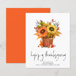 Budget Sonnenblumen Red Berries Happy Thanksgiving
