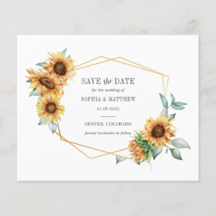 Budget Sonnenblumengeometrie Save the Date