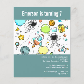 BUDGET Space Astronaut Geburtstagsparty Einladung