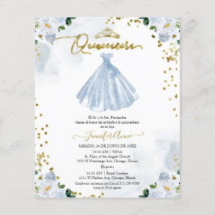Budget Spanische Quinceanera-Einladung Floral