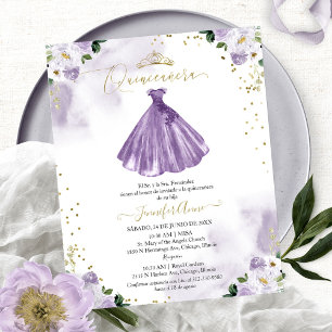 Budget Spanische Quinceanera-Einladung Floral