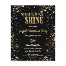 Budget Sparkle Shine Gold Black Christmas Party