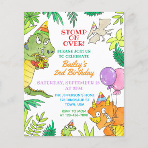 Budget Spaß Bunte Cartoon Dinosaurier Geburtstag