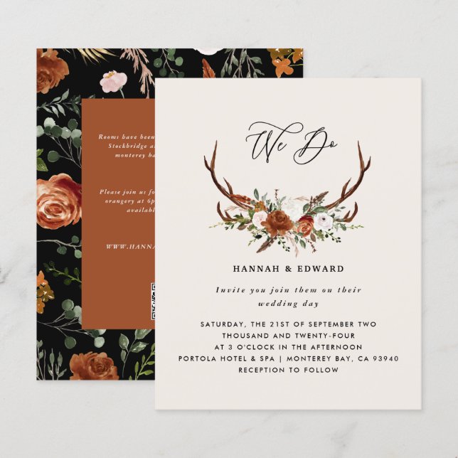 Budget Stag terracotta floral elegant (Vorne/Hinten)