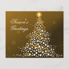 Budget Startup Christmas Tree Gold Holiday Card