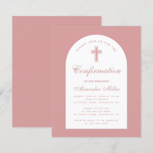 Budget Staublila Mädchen Konfirmations-Einladung